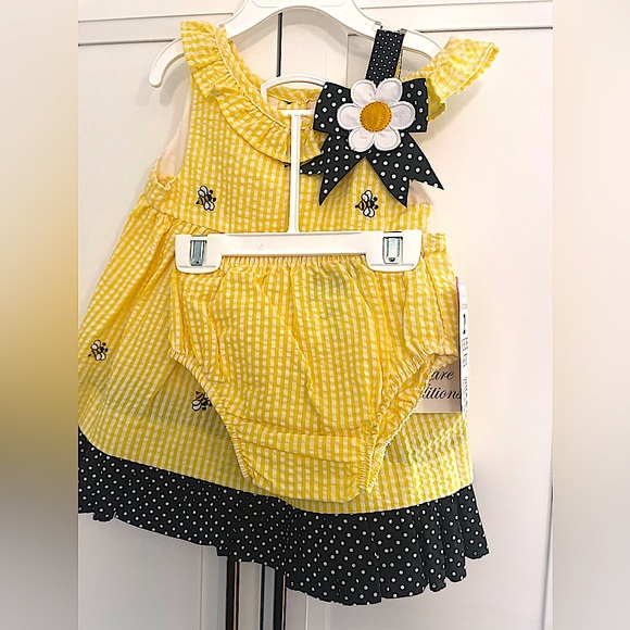 *NWT* Rare Editions Counting Daisies Toddler Dress - Picture 7 of 7